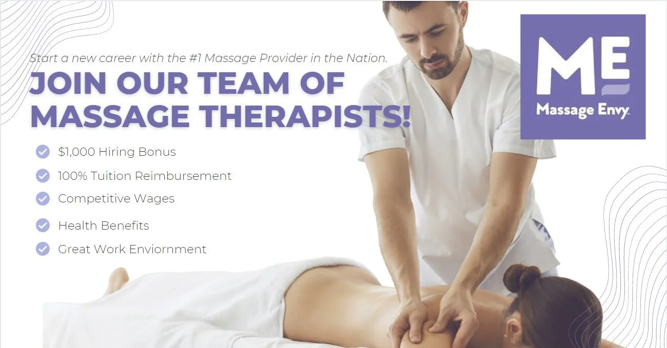 Massage Envy partnership — join our team of massage therapists